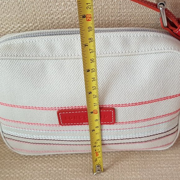 Longchamp Canvas/ Leather Crossbody Bag with Adjustable Strap - Picture 12 of 13
